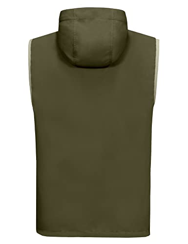 Men's Lightweight Softshell Vest Windproof Sleeveless Jacket for Travel Hiking Running Golf