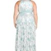 31-0hvMAjSL.jpg Women's Metallic Bloom Pleated Maxi Dress