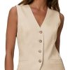 31-byxBe7SL.jpg 2025 Women's Summer Sleeveless Vest Tops - Lightweight Fully Liend V-Neck Casual Trendy Work Jacket With Pockets