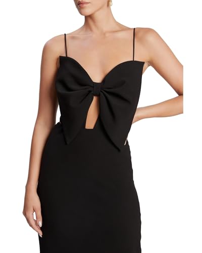 3103H5ALpVL.jpg Paula Bow Maxi Dress for Women ??Black Elegant Maxi Length, Statement Bow, Adjustable Straps, Open Back