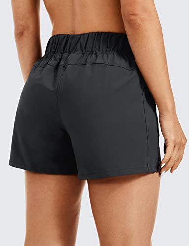 311Cg-TFbGL.jpg Women's Waterproof Stretch Hiking Shorts Mid Rise Summer for Outdoor Golf Workout with Zip Pockets Belt - 3''