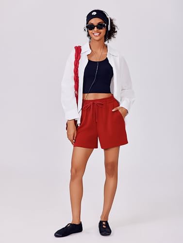 2 Piece Sets for Women Summer Lounge Sets Short Sleeve Sweatsuit V-neck Tops and Drawstring Shorts Outfits Tracksuit