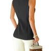 2025 Womens Summer Sleeveless Vest Tops Breasted V Neck Casual Work Slim Outwear Suit Jacket.