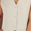Vest for Women Summer Tops Spring Outfits Linen 2025 Fashion Button Down Sleeveless Business Casual Dressy Clothes