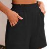 Women Summer Casual Shorts Elastic High Waisted Wide Leg Cute Dressy Beach Shorts 2025 Fashion Vacation Outfits