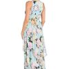 Women's Aqua Bloom Hankie-Hem Maxi Dress