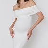 31A8kJRfHKL.jpg Off The Shoulder Maternity Dress for Pregnancy, Stretchy Fabric Foldover Neckline Ladies Long Maternity Maxi Dress