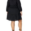 Women's @Caralynmirand Ruffle-Neck Tiered Mini Dress