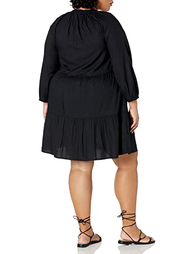Women's @Caralynmirand Ruffle-Neck Tiered Mini Dress