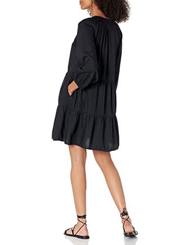 Women's @Caralynmirand Ruffle-Neck Tiered Mini Dress