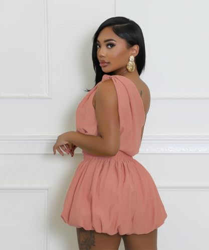 31DR40d9dZL.jpg Womens 2 Piece Outfits Summer Short Sets Matching Off Shoulder Top Waist Shorts With Pocket Casual Outfits