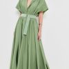 Women's Belted Flared Maxi Dress