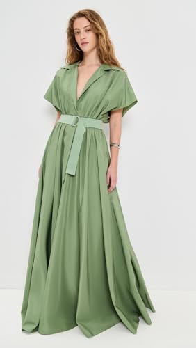 Women's Belted Flared Maxi Dress