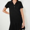 Women's Polo Dress Short Sleeve V Neck Ruffle Hem Casual Summer Golf Tennis Mini Shirt Dresses