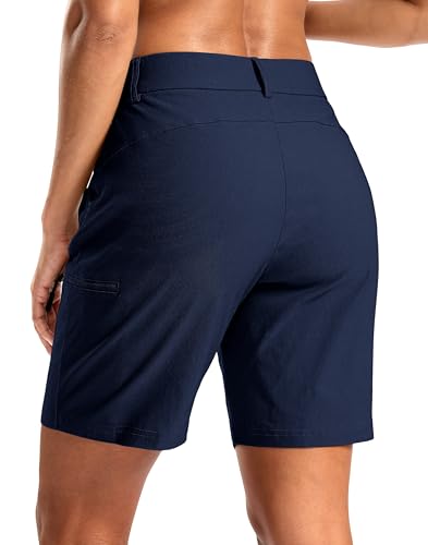 Women's 7" Hiking Cargo Shorts Quick Dry Lightweight Golf Outdoor Work Summer Travel Shorts with Pockets