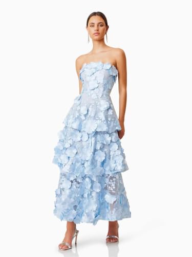 31OzT3oGzWL.jpg Women's Dress Summer Loose Floral Strapless Maxi Long Dress for Woman