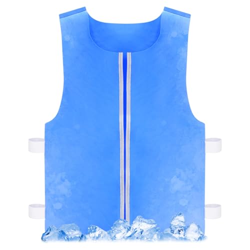 31Q2QxwSXkL.jpg Cooling Vest for Men & Women Ice Reflective Vest Cool Jacket for Hot Weather with Pockets Ideal for Motorcycle Outdoor Stay Cool