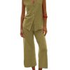 Women's 2025 Sweater Set Sleeveless Button Down Vest Wide Leg Pants 2 Piece Outfits Summer Casual Matching Loungewear