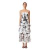 31T7psAh5L.jpg Women's Dress Summer Loose Floral Strapless Maxi Long Dress for Woman