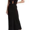31U1Pi2tYNL.jpg Paula Bow Maxi Dress for Women ??Black Elegant Maxi Length, Statement Bow, Adjustable Straps, Open Back