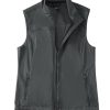 Women's Lightweight Vest Softshell Sleeveless Jacket Windproof Stand Collar with Zipper Pockets Running Hiking Golf
