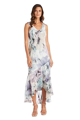 31YAbTq7c3L.jpg 2PC High Low Ruffle Hemline Printed Dress W/Coordinated Bolero Jacket