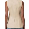 31ZGm3UMSbL.jpg 2025 Women's Summer Sleeveless Vest Tops - Lightweight Fully Liend V-Neck Casual Trendy Work Jacket With Pockets