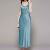 Silk Nightgown for Women Mulberry Silk Maxi Fitted Dress Long Flowy for Spring Summer