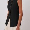 31cX6snQ7L.jpg Blazer Vest for Women Trendy 2025 Dressy Business Casual Summer Button Down Sleeveless Work Suit Waistcoat Tops