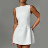 Women's Backless Vest Basic Dress Sexy Slim Short Dress Sleeveless Open Back Mini Dresses