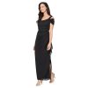 Women's Long Cold Shoulder Dress, Mother of The Bride, Formal Events, (Petite and Regular Sizes)