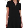 Women's Polo Dress Short Sleeve V Neck Ruffle Hem Casual Summer Golf Tennis Mini Shirt Dresses