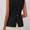 31iHuY59ezL.jpg Blazer Vest for Women Trendy 2025 Dressy Business Casual Summer Button Down Sleeveless Work Suit Waistcoat Tops