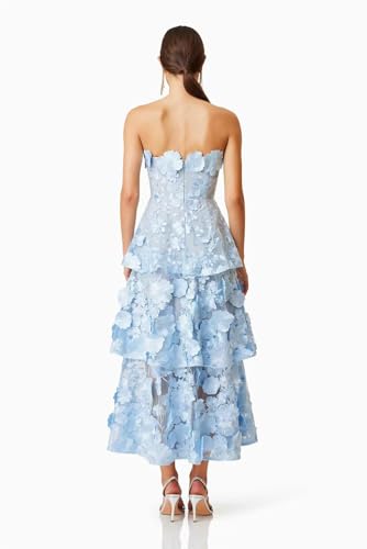 31mVufW1MHL.jpg Women's Dress Summer Loose Floral Strapless Maxi Long Dress for Woman