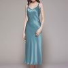 Silk Nightgown for Women Mulberry Silk Maxi Fitted Dress Long Flowy for Spring Summer