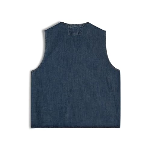 31oXqmMZcSL.jpg Summer Retro Pocket Denim Vest Coat Men's and WoMen's Casual Sleeveless Button Top