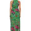 31x5Rc-yzL.jpg Women's Sleeveless Halter Neck Long Chiffon Floral Ruffle Dress