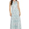31zrdlCuVKL.jpg Women's Metallic Bloom Pleated Maxi Dress
