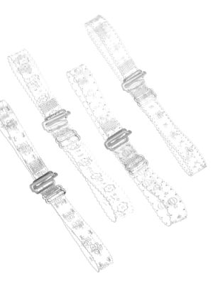 4pairs Floral Shoulder Straps for Women Non-skid Design for Summer Vests and Halter Tops Includes Sunflower Rose Hot Air Balloon