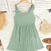 Womens Summer Shoulder Tie Strap Babydoll Dress Casual Scoop Neck A-Line Skater Swing Mini Sundress