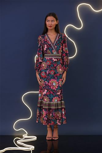 41-o5N2HfgL.jpg Women's Surplus Bodice V-Neck Maxi Dress