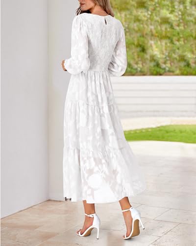 41-zqFFx6jL.jpg Wedding Guest Dresses for Women Fall Fashion 2025 Casual Long Sleeve Floral Maxi Boho Homecoming Dress