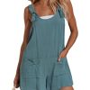 410Gs2ytj-L.jpg Women's Summer Sleeveless Overall Adjustable Loose Jumpsuit Beach Romper Travel Vacation Outfits with Pockets