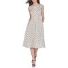 Women's Polka Dot Print Sleeveless Midi Dress
