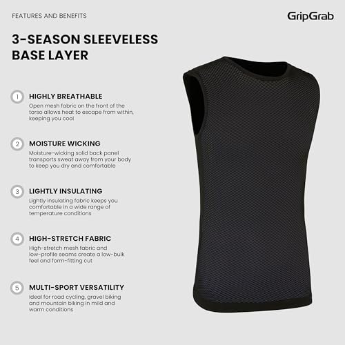 3-Season Sleeveless Cycling Base Layer High-Performance Mesh Bicycle Undershirt Spring Summer Compression Vest