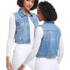 Women's Denim Vest, Sleeveless Jean Jacket (XS-XXL)