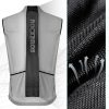 Cycling Vest for Men Women Windbreaker Breathable Bike Vest Sleeveless Lightweight with Back Pockets Silver