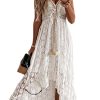 415p1v0v0OL.jpg Women's Summer Dresses Sleeveless Lace Casual Tassel Beach Spaghetti Straps Flowy Maxi Sun Dress