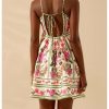 415pkcsZ55L.jpg Women's Floral Print Cami Dress Spaghetti Strap A Line Flared Flowy Short Summer Dresses Sundress