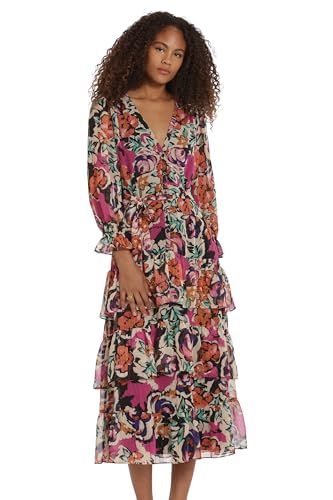 418HsXIsH7L.jpg Women's V-Neck Tiered Skirt Maxi Day Dress Event Party Night Out Guest of